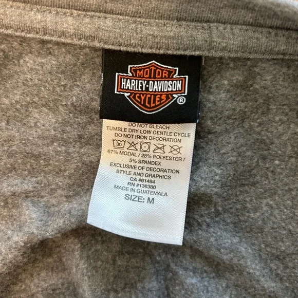 Harley-Davidson Gray and Orange Sweatshirt. - Picture 8 of 13